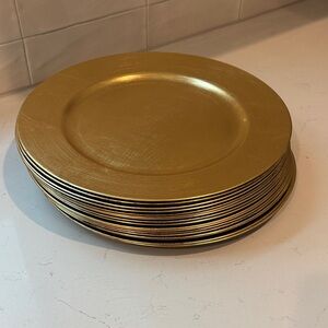 17 Gold Charger Plate Set - Elegant Metallic Dining Accent